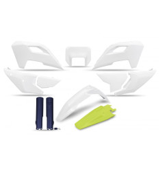 UFO KOMPLET PLASTIKÓW HUSQVARNA TE 150 / 250 / 300 '24-'25, FE 250 / 350 / 450 / 501 '24-'25 KOLOR BIAŁY ŻÓŁTY