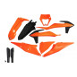 UFO KOMPLET PLASTIKÓW KTM EXC 125 '20-'21, EXC 250 / 300 TPI '20-'23 KOLOR POMARAŃCZOWY CZARNY