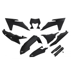 UFO KOMPLET PLASTIKÓW KTM EXC 150 / 250 / 300 TBI '24-'25, EXC-F 250 / 350 / 450 / 500 '24-'25 KOLOR CZARNY