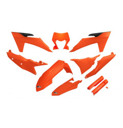 UFO KOMPLET PLASTIKÓW KTM EXC 150 / 250 / 300 TBI '24-'25, EXC-F 250 / 350 / 450 / 500 '24-'25 KOLOR POMARAŃCZOWY