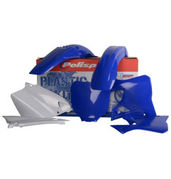 POLISPORT KOMPLET PLASTIKÓW YAMAHA YZ 125/250 '00-'01 Z TABLICĄ I OSŁONAMI AMORTYZATORÓW KOLOR NIEBIESKI BIAŁY OEM