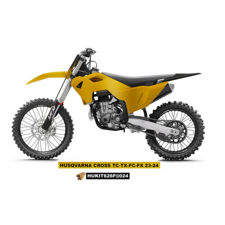 UFO KOMPLET PLASTIKÓW HUSQVARNA TC 125 / 250 '23-'24, FC 250 / 350 / 450 '23-'24 KOLOR ZŁOTY - WYPRZEDAŻ