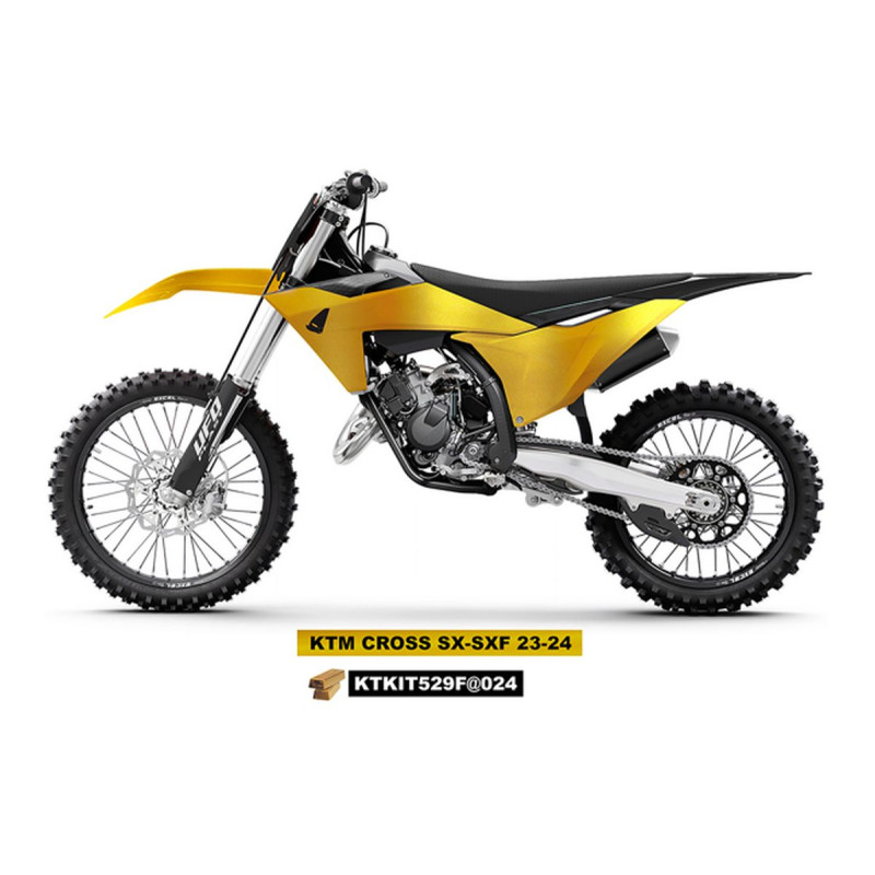UFO KOMPLET PLASTIKÓW KTM SX 125 / 250 / 300 TBI '23-'24, SX-F 250 / 350 / 450 '23-'24 KOLOR ZŁOTY - WYPRZEDAŻ