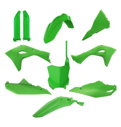 POLISPORT KOMPLET PLASTIKÓW KAWASAKI KX 250F '25-'26; KX 450F '24-'26 Z TABLICĄ I OSŁONAMI AMORTYZATORÓW KOLOR ZIELONY