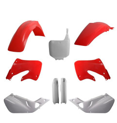 POLISPORT KOMPLET PLASTIKÓW HONDA CR 125 '98-'99; CR 250 '97-'99 KOLOR CZERWONO BIAŁY (FLUO-R)