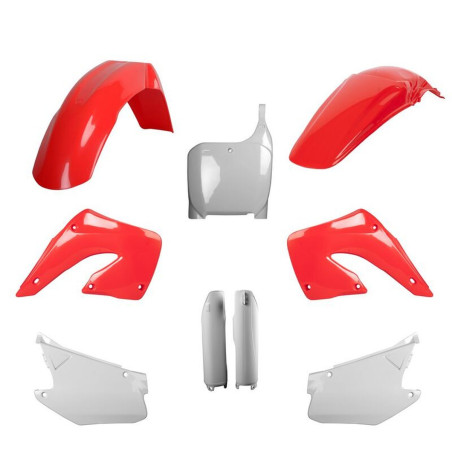 POLISPORT KOMPLET PLASTIKÓW HONDA CR 125 '00-'01; CR 250 '00-'01 KOLOR CZERWONO BIAŁY