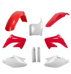 POLISPORT KOMPLET PLASTIKÓW HONDA CR 125 '02-'03; CR 250 '02-'03 KOLOR CZERWONO BIAŁY