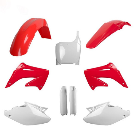 POLISPORT KOMPLET PLASTIKÓW HONDA CR 125 '02-'03; CR 250 '02-'03 KOLOR CZERWONO BIAŁY