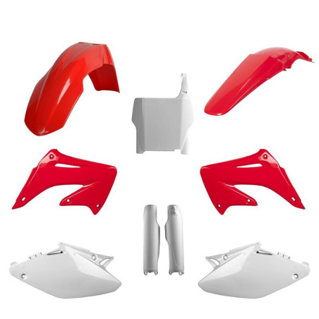 POLISPORT KOMPLET PLASTIKÓW HONDA CR 125 '04-'07; CR 250 '04-'07 KOLOR CZERWONY BIAŁY