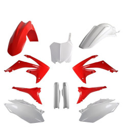 POLISPORT KOMPLET PLASTIKÓW HONDA CRF 250R '10; CRF 450R '09-'10 KOLOR CZERWONO BIAŁY