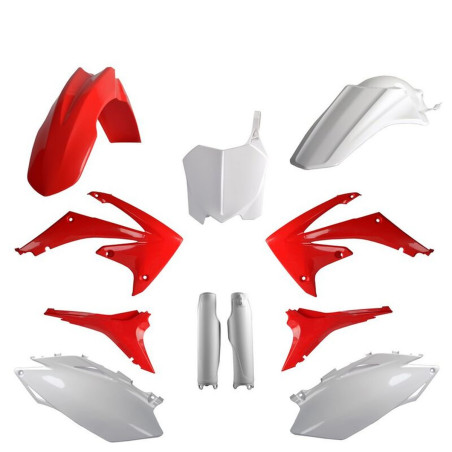 POLISPORT KOMPLET PLASTIKÓW HONDA CRF 250R '10; CRF 450R '09-'10 KOLOR CZERWONO BIAŁY