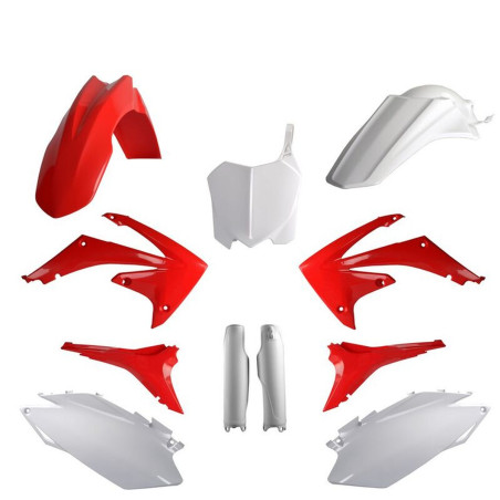 POLISPORT KOMPLET PLASTIKÓW HONDA CRF 250R '11-'13; CRF 450R '11-'12 KOLOR CZERWONO BIAŁY