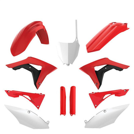 POLISPORT KOMPLET PLASTIKÓW HONDA CRF 250R '18-'21; CRF 450R '17-'20 KOLOR CZERWONO BIAŁY