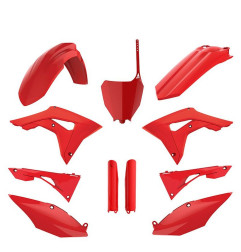 POLISPORT KOMPLET PLASTIKÓW HONDA CRF 250R '18-'21; CRF 450R '17-'20 Z TABLICĄ I OSŁONAMI AMORTYZATORÓW KOLOR CZERWONY