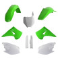 POLISPORT KOMPLET PLASTIKÓW KAWASAKI KX 125/250 '04-'08 Z TABLICĄ I OSŁONAMI AMORTYZATORÓW KOLOR ZIELONY OEM