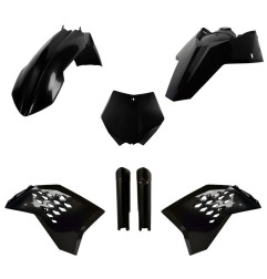 POLISPORT KOMPLET PLASTIKÓW KTM SX/SX-F/XC-F '08-'10 Z TABLICĄ I OSŁONAMI AMORTYZATORÓW KOLOR CZARNY