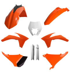 POLISPORT KOMPLET PLASTIKÓW KTM EXC/EXC-F '12-'13 Z TABLICĄ I OSŁONAMI AMORTYZATORÓW KOLOR POMARAŃCZOWY OEM