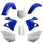 POLISPORT KOMPLET PLASTIKÓW YAMAHA YZ 125/250 '96-'99 Z TABLICĄ I OSŁONAMI AMORTYZATORÓW KOLOR NIEBIESKI BIAŁY OEM