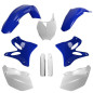 POLISPORT KOMPLET PLASTIKÓW YAMAHA YZ 125/250 '06-'07 Z TABLICĄ I OSŁONAMI AMORTYZATORÓW KOLOR NIEBIESKI BIAŁY OEM