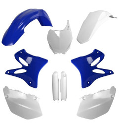 POLISPORT KOMPLET PLASTIKÓW YAMAHA YZ 125/250 '08-'14 Z TABLICĄ I OSŁONAMI AMORTYZATORÓW KOLOR NIEBIESKI BIAŁY OEM