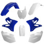 POLISPORT KOMPLET PLASTIKÓW YAMAHA YZ 125/250 '08-'14 Z TABLICĄ I OSŁONAMI AMORTYZATORÓW KOLOR NIEBIESKI BIAŁY OEM