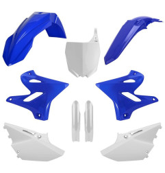 POLISPORT KOMPLET PLASTIKÓW YAMAHA YZ 125/250 '15-'21 Z TABLICĄ I OSŁONAMI AMORTYZATORÓW KOLOR NIEBIESKI BIAŁY OEM