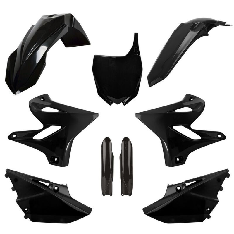 POLISPORT KOMPLET PLASTIKÓW YAMAHA YZ 125/250 '15-'21 Z TABLICĄ I OSŁONAMI AMORTYZATORÓW KOLOR CZARNY