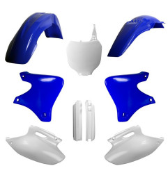 POLISPORT KOMPLET PLASTIKÓW YAMAHA YZ 250F '01-'02 Z TABLICĄ I OSŁONAMI AMORTYZATORÓW KOLOR NIEBIESKI BIAŁY OEM