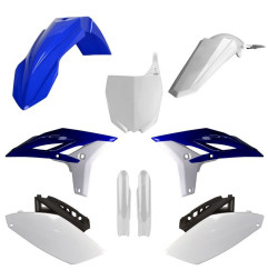 POLISPORT KOMPLET PLASTIKÓW YAMAHA YZ 250F '10-'13 Z TABLICĄ I OSŁONAMI AMORTYZATORÓW KOLOR NIEBIESKO BIAŁY OEM