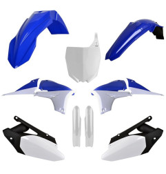POLISPORT KOMPLET PLASTIKÓW YAMAHA YZ 450F '10-'13 Z TABLICĄ I OSŁONAMI AMORTYZATORÓW KOLOR NIEBIESKO BIAŁY OEM