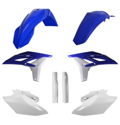 POLISPORT KOMPLET PLASTIKÓW YAMAHA WR 450F '12-'15 Z OSŁONAMI AMORTYZATORÓW KOLOR NIEBIESKO BIAŁY OEM