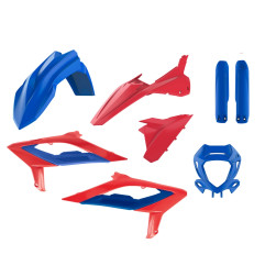 POLISPORT KOMPLET PLASTIKÓW BETA RR 2T/4T '23-'24 Z OSŁONĄ LAMPY I OSŁONAMI AMORTYZATORÓW KOLOR CZERWONY NIEBIESKI
