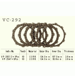 TARCZE SPRZĘGŁOWE VESRAH VC-292 YAMAHA XT225 1992-2000R
