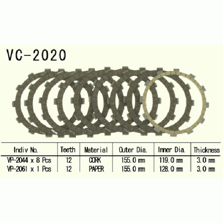 TARCZE SPRZĘGŁOWE VESRAH VC-2020