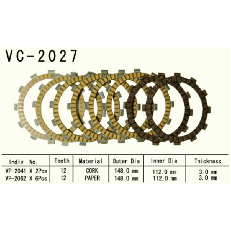TARCZE SPRZĘGŁOWE VESRAH  VC-2027