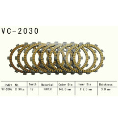 TARCZE SPRZĘGŁOWE VESRAH  VC-2030