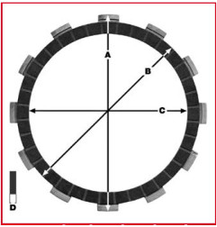 TRW ZF TARCZE SPRZĘGŁOWE YAMAHA XV 1900 MIDNIGHT STAR 06-16, (EBS2367)