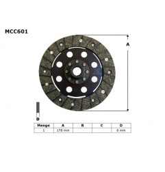 TRW ZF TARCZA SPRZĘGŁOWA BMW R 50 / 60 69-73, R 75 69-80, R 90 73-76, R 100 76-80, (EBS6603) (PROMOCJA)