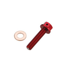 ACCEL KOREK SPUSTOWY OLEJU HONDA CRF 150 R '07-'16 ( Z MAGNESEM) KOLOR CZERWONY (MDP-01RD) - PROMOCJA