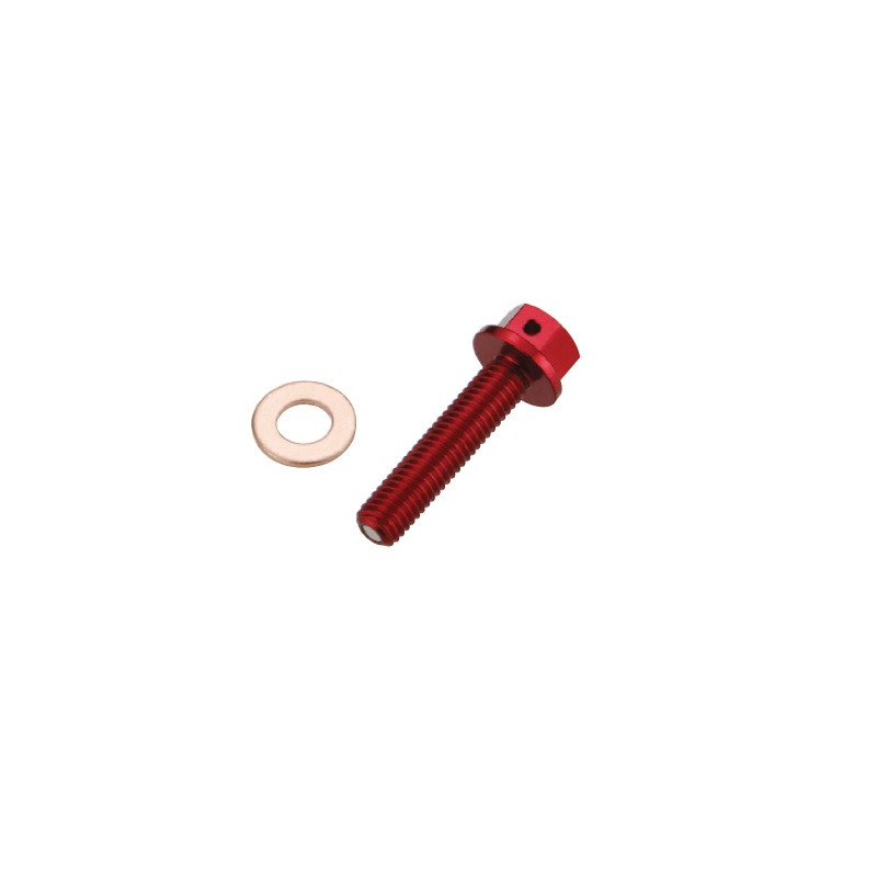 ACCEL KOREK SPUSTOWY OLEJU HONDA CRF 150 R '07-'16 ( Z MAGNESEM) KOLOR CZERWONY (MDP-01RD) - PROMOCJA
