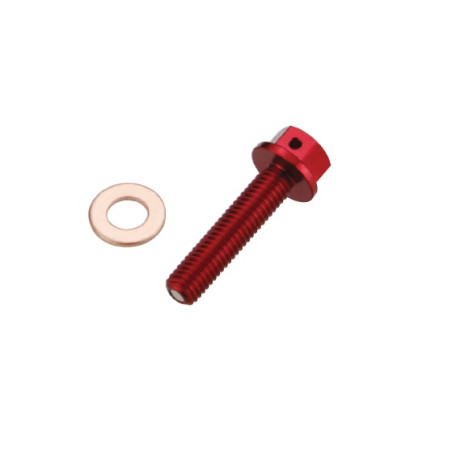ACCEL KOREK SPUSTOWY OLEJU HONDA CRF 150 R '07-'16 ( Z MAGNESEM) KOLOR CZERWONY (MDP-01RD) - PROMOCJA