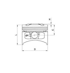 TŁOK METEOR KAWASAKI KX250F KXE250F 15-16 (76,96) SPRĘŻANIE 13,8:1 SEL. B