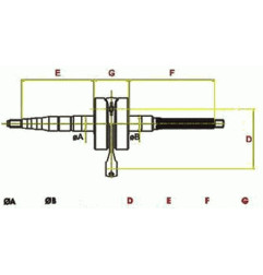 WAŁ KORBOWY POWER FORCE YAMAHA MAJESTY 125  WAT000248