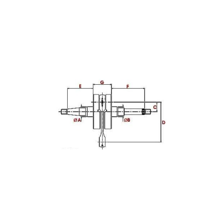 WAŁ KORBOWY TUNINGOWY POWER FORCE MINARELLI HORIZONTAL 50CC 2T  WAT000130