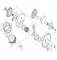 1. Wał korbowy cfmoto 500 X5 0180-041000 CF188-041000