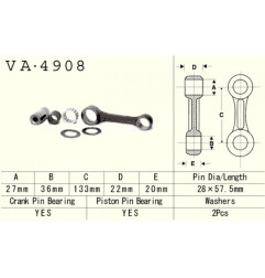 VESRAH 2026/03 KORBOWÓD KAWASAKI JS 750 '95-'98, SXI / SS 750 '95-'98, STS 750 '95-'97 (SKUTER WODNY) (MADE IN JAPAN)