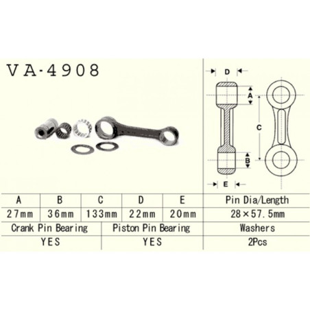 VESRAH 2026/03 KORBOWÓD KAWASAKI JS 750 '95-'98, SXI / SS 750 '95-'98, STS 750 '95-'97 (SKUTER WODNY) (MADE IN JAPAN)