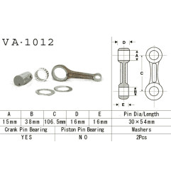 VESRAH KORBOWÓD HONDA TRX 200 '90-'97 (VA1012) (MADE IN JAPAN)