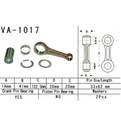 VESRAH KORBOWÓD HONDA TRX 450 FOURTRAX FOREMAN '95-'01 (VA1017) (MADE IN JAPAN)