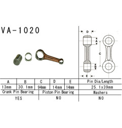 VESRAH KORBOWÓD HONDA TRX 90 '93-'19 (VA1020) (MADE IN JAPAN)